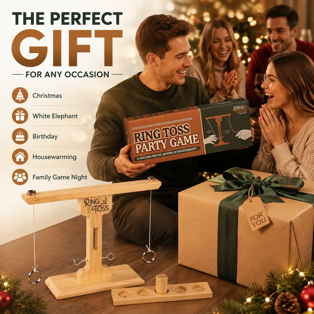 Forgewood ring toss presented as a game-night gift idea