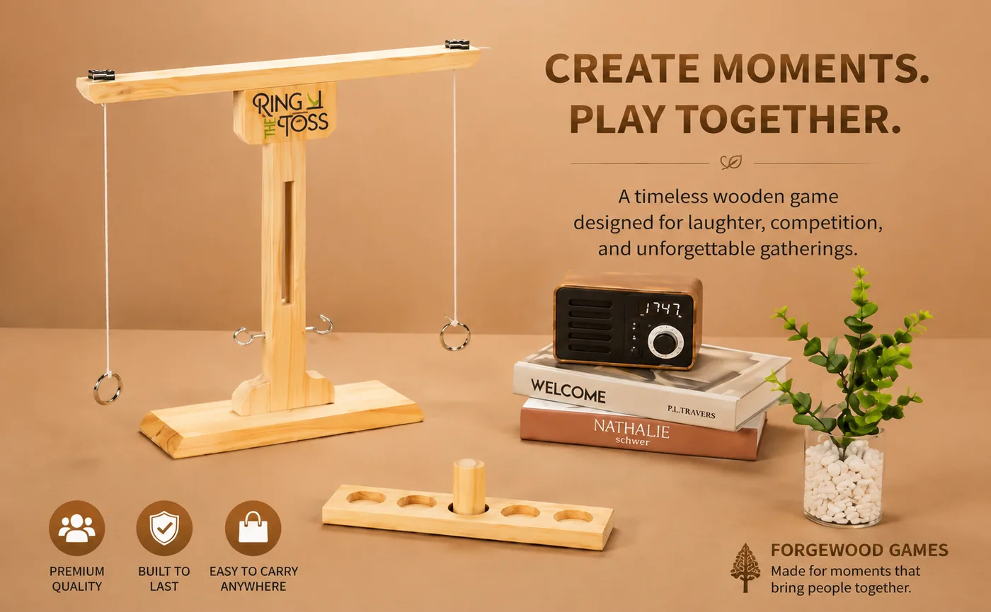 Forgewood wooden game as part of a welcoming home setting